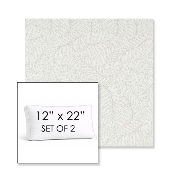 Picture of Lively Sage | Set of 2 | 12" x 22" Sunbrella Boxed Outdoor Throw Pillows with Premium Inserts