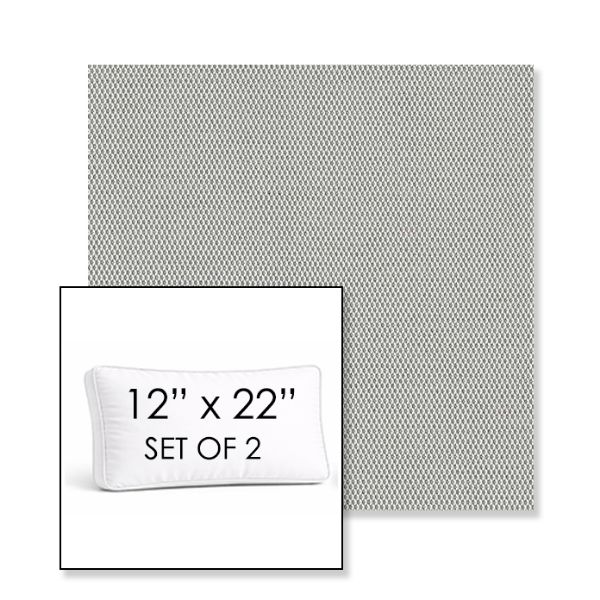 Picture of Lopi Ash | Set of 2 | 12" x 22" Sunbrella Boxed Outdoor Throw Pillows with Premium Inserts