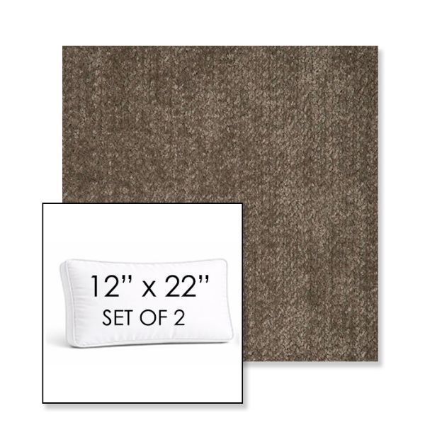 Picture of Margo Mink | Set of 2 | 12" x 22" Sunbrella Boxed Outdoor Throw Pillows with Premium Inserts