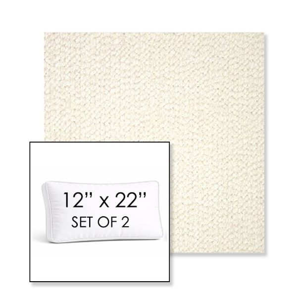 Picture of Margo Snow | Set of 2 | 12" x 22" Sunbrella Boxed Outdoor Throw Pillows with Premium Inserts