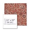 Picture of Martha Floral Rose Vine | Set of 2 | 12" x 22" Sunbrella Boxed Outdoor Throw Pillows with Premium Inserts