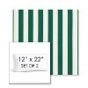 Picture of Mason Forest Green | Set of 2 | 12" x 22" Sunbrella Boxed Outdoor Throw Pillows with Premium Inserts