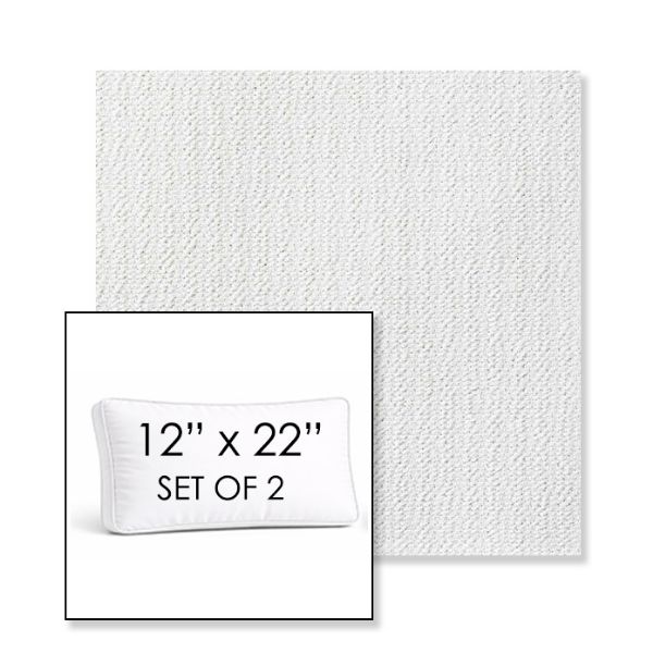 Picture of Momento Snow | Set of 2 | 12" x 22" Sunbrella Boxed Outdoor Throw Pillows with Premium Inserts