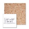 Picture of Nema Peachwood | Set of 2 | 12" x 22" Sunbrella Boxed Outdoor Throw Pillows with Premium Inserts