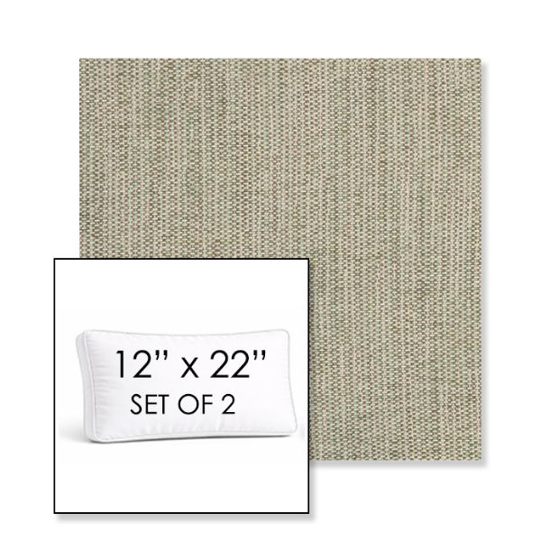 Picture of Nova Moss | Set of 2 | 12" x 22" Sunbrella Boxed Outdoor Throw Pillows with Premium Inserts