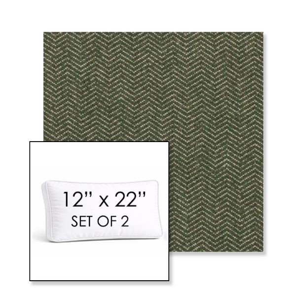 Picture of Odette Fern | Set of 2 | 12" x 22" Sunbrella Boxed Outdoor Throw Pillows with Premium Inserts