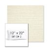 Picture of Piazza Parchment | Set of 2 | 12" x 22" Sunbrella Boxed Outdoor Throw Pillows with Premium Inserts