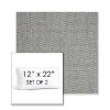 Picture of Pique Ash | Set of 2 | 12" x 22" Sunbrella Boxed Outdoor Throw Pillows with Premium Inserts