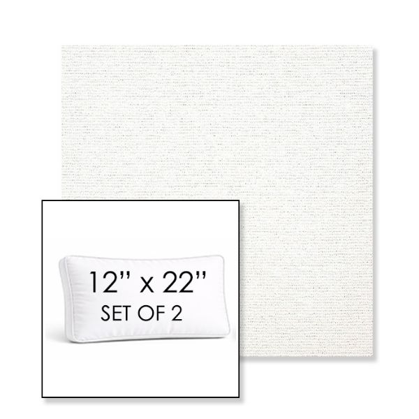 Picture of Platform Salt | Set of 2 | 12" x 22" Sunbrella Boxed Outdoor Throw Pillows with Premium Inserts