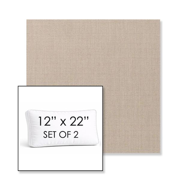 Picture of Play Oat | Set of 2 | 12" x 22" Sunbrella Boxed Outdoor Throw Pillows with Premium Inserts