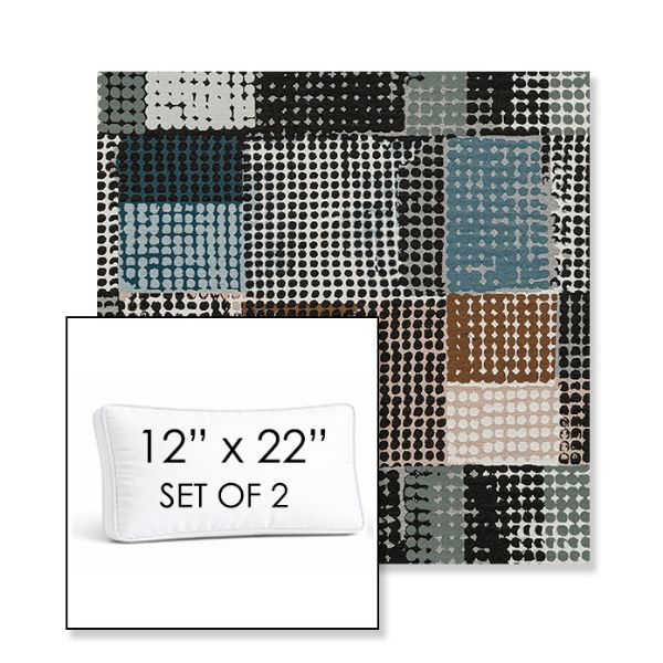Picture of Pop Fizz | Set of 2 | 12" x 22" Sunbrella Boxed Outdoor Throw Pillows with Premium Inserts