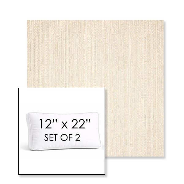 Picture of Posh Linen | Set of 2 | 12" x 22" Sunbrella Boxed Outdoor Throw Pillows with Premium Inserts