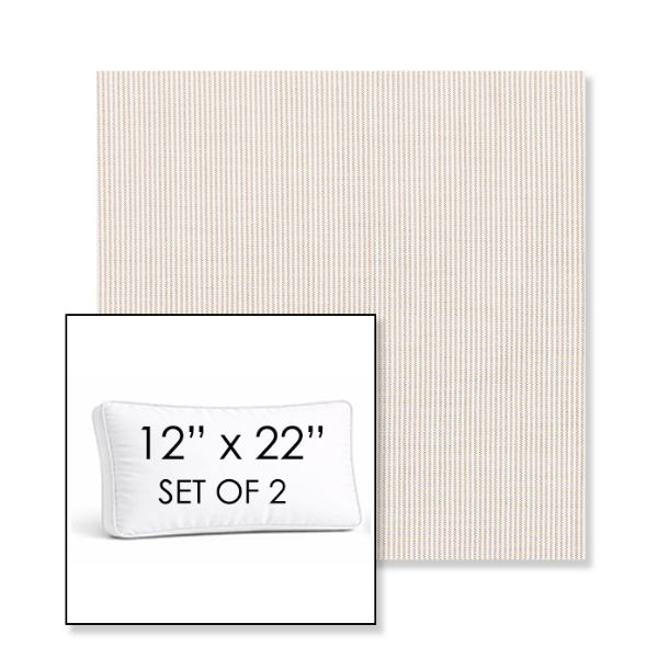 Picture of Replay Caramel | Set of 2 | 12" x 22" Sunbrella Boxed Outdoor Throw Pillows with Premium Inserts