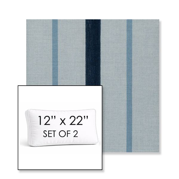 Picture of Revival Denim | Set of 2 | 12" x 22" Sunbrella Boxed Outdoor Throw Pillows with Premium Inserts
