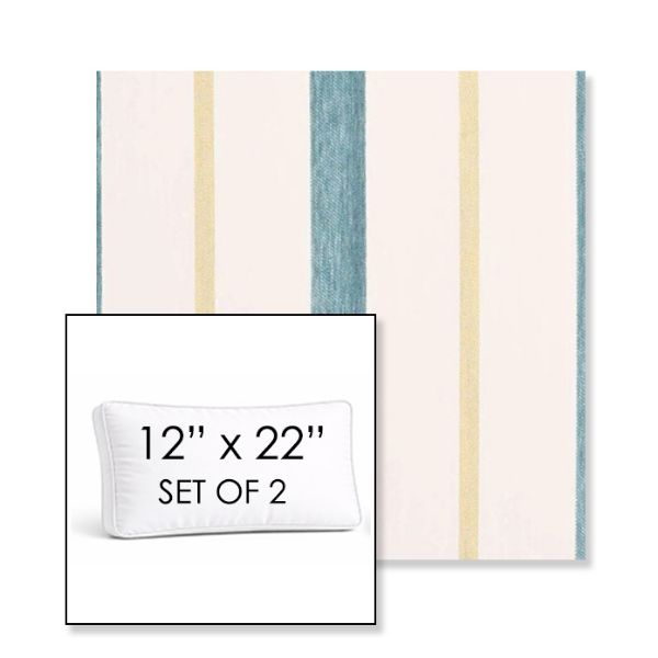 Picture of Revival Lake | Set of 2 | 12" x 22" Sunbrella Boxed Outdoor Throw Pillows with Premium Inserts