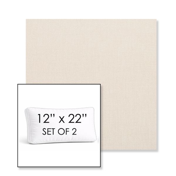 Picture of Ritsy Pearl | Set of 2 | 12" x 22" Sunbrella Boxed Outdoor Throw Pillows with Premium Inserts