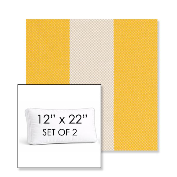Picture of Rothko Lemonade | Set of 2 | 12" x 22" Sunbrella Boxed Outdoor Throw Pillows with Premium Inserts