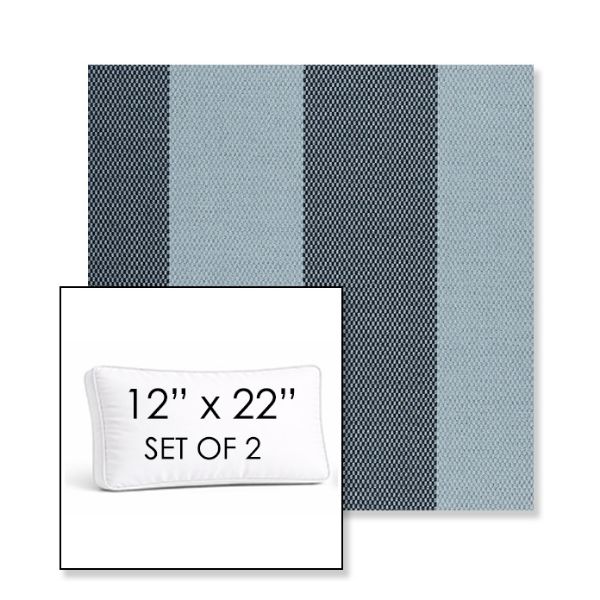 Picture of Rothko Oceanfront | Set of 2 | 12" x 22" Sunbrella Boxed Outdoor Throw Pillows with Premium Inserts