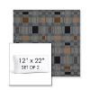 Picture of Rubix Vintage Denim | Set of 2 | 12" x 22" Sunbrella Boxed Outdoor Throw Pillows with Premium Inserts
