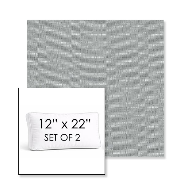 Picture of Savane Whisper | Set of 2 | 12" x 22" Sunbrella Boxed Outdoor Throw Pillows with Premium Inserts