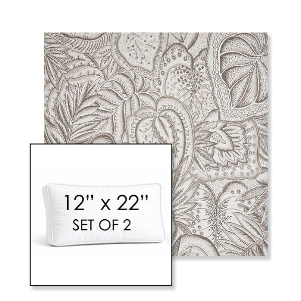 Picture of Sensibility Linen | Set of 2 | 12" x 22" Sunbrella Boxed Outdoor Throw Pillows with Premium Inserts