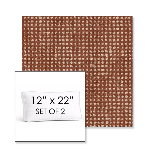 Picture of Slow Alezan | Set of 2 | 12" x 22" Sunbrella Boxed Outdoor Throw Pillows with Premium Inserts