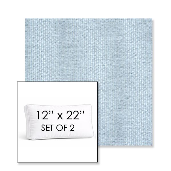 Picture of Solo Ocean | Set of 2 | 12" x 22" Sunbrella Boxed Outdoor Throw Pillows with Premium Inserts