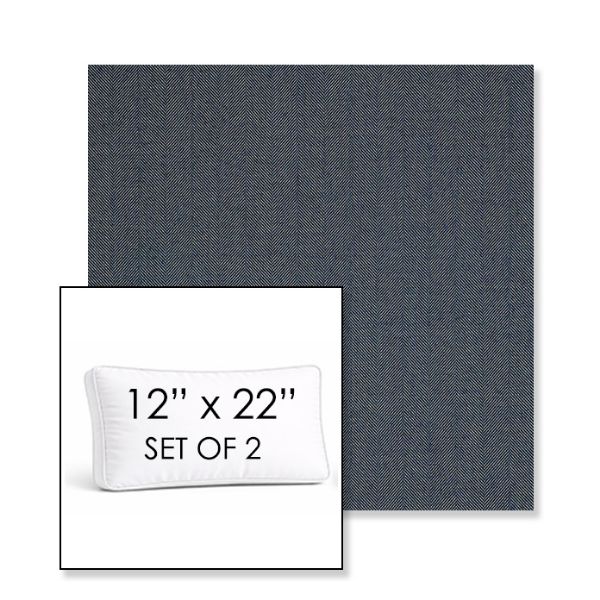 Picture of Switch Denim | Set of 2 | 12" x 22" Sunbrella Boxed Outdoor Throw Pillows with Premium Inserts