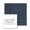 Picture of Tailored Indigo | Set of 2 | 12" x 22" Sunbrella Boxed Outdoor Throw Pillows with Premium Inserts