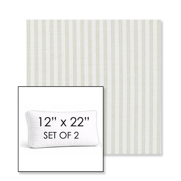 Picture of Tap Pear | Set of 2 | 12" x 22" Sunbrella Boxed Outdoor Throw Pillows with Premium Inserts