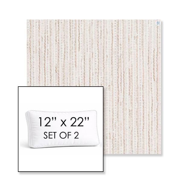 Picture of Tectonic Parchment | Set of 2 | 12" x 22" Sunbrella Boxed Outdoor Throw Pillows with Premium Inserts
