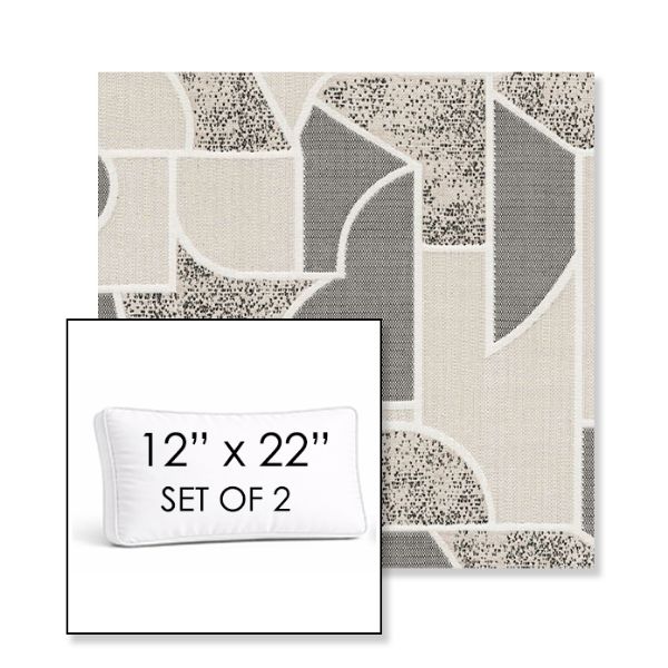 Picture of Territory Tin | Set of 2 | 12" x 22" Sunbrella Boxed Outdoor Throw Pillows with Premium Inserts