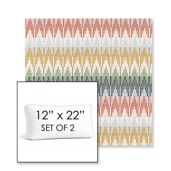 Picture of Valley Sedona | Set of 2 | 12" x 22" Sunbrella Boxed Outdoor Throw Pillows with Premium Inserts