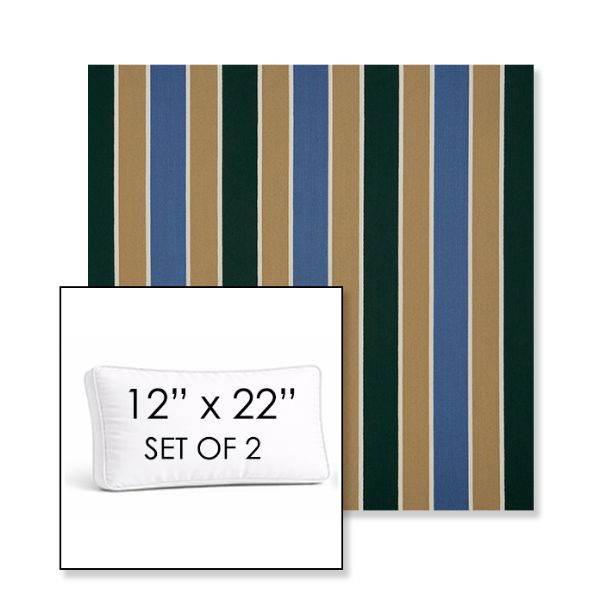 Picture of Varsity Country Club | Set of 2 | 12" x 22" Sunbrella Boxed Outdoor Throw Pillows with Premium Inserts