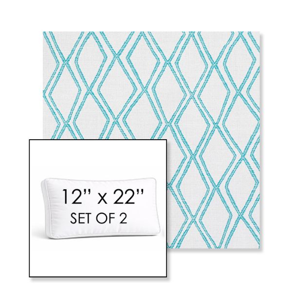 Picture of Voyage Breeze | Set of 2 | 12" x 22" Sunbrella Boxed Outdoor Throw Pillows with Premium Inserts