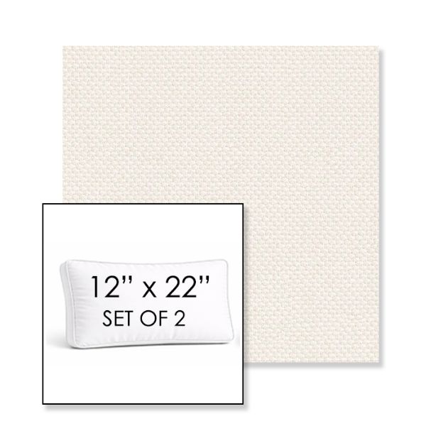 Picture of Wadi Sugar | Set of 2 | 12" x 22" Sunbrella Boxed Outdoor Throw Pillows with Premium Inserts