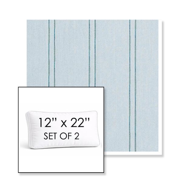 Picture of Wayward Sky | Set of 2 | 12" x 22" Sunbrella Boxed Outdoor Throw Pillows with Premium Inserts