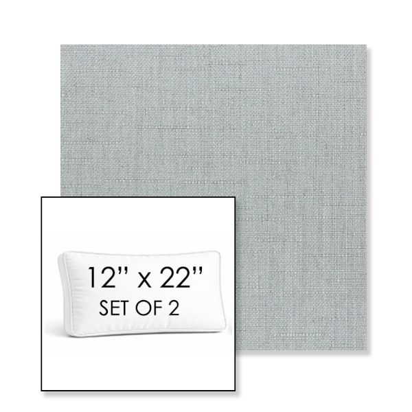 Picture of Willa Seaglass | Set of 2 | 12" x 22" Sunbrella Boxed Outdoor Throw Pillows with Premium Inserts