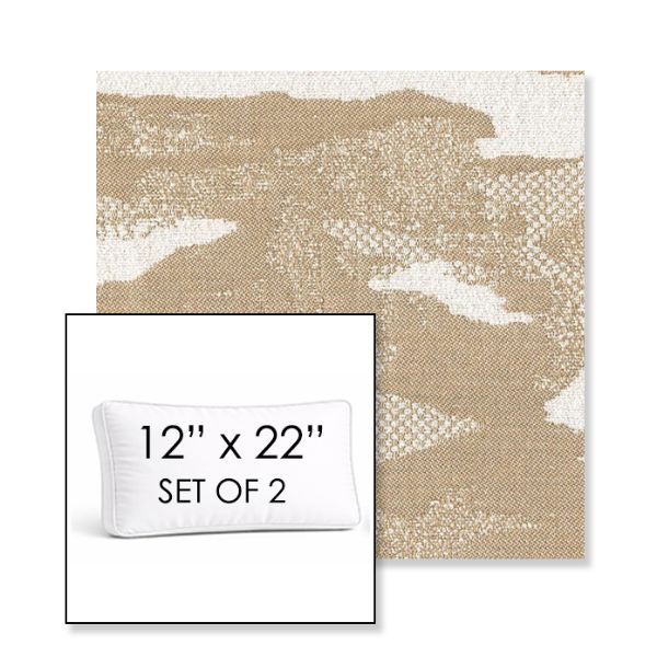 Picture of Yama Tomori | Set of 2 | 12" x 22" Sunbrella Boxed Outdoor Throw Pillows with Premium Inserts