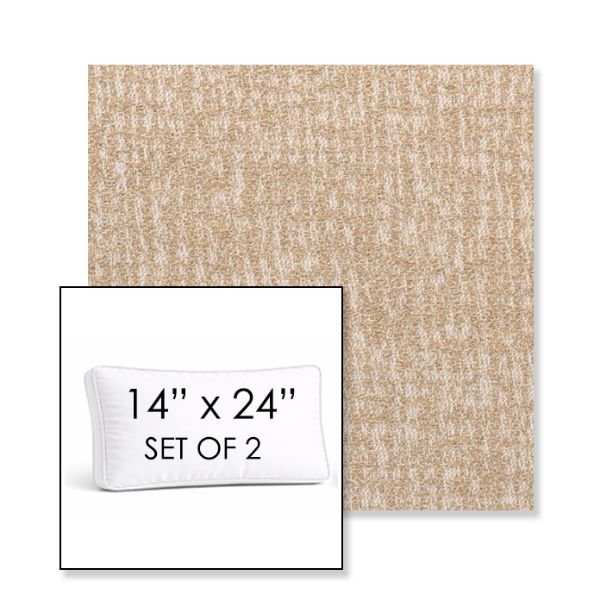 Picture of Abstraction Camel | Set of 2 | 14" x 24" Sunbrella Boxed Outdoor Throw Pillows with Premium Inserts