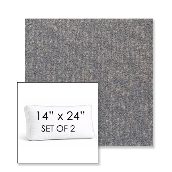 Picture of Abstraction Denim | Set of 2 | 14" x 24" Sunbrella Boxed Outdoor Throw Pillows with Premium Inserts