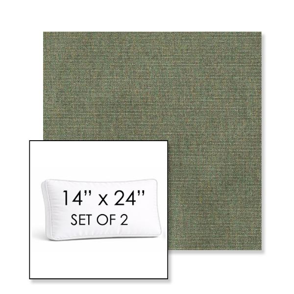 Picture of Ambrose Fern | Set of 2 | 14" x 24" Sunbrella Boxed Outdoor Throw Pillows with Premium Inserts