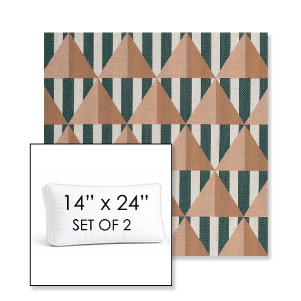Picture of Buoy Santa Monica | Set of 2 | 14" x 24" Sunbrella Boxed Outdoor Throw Pillows with Premium Inserts