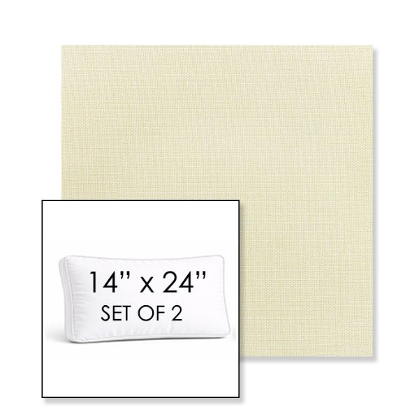 Picture of Canvas Birds Eye | Set of 2 | 14" x 24" Sunbrella Boxed Outdoor Throw Pillows with Premium Inserts