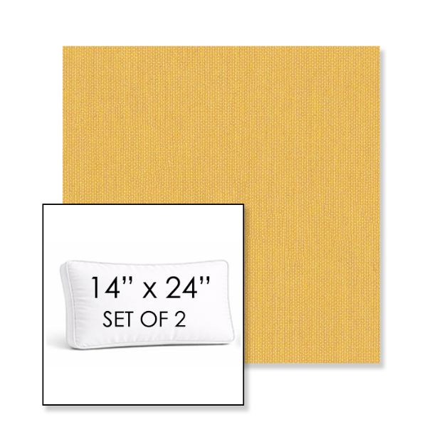Picture of Canvas Hive | Set of 2 | 14" x 24" Sunbrella Boxed Outdoor Throw Pillows with Premium Inserts