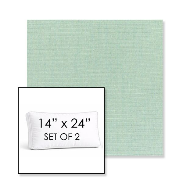 Picture of Canvas Spa | Set of 2 | 14" x 24" Sunbrella Boxed Outdoor Throw Pillows with Premium Inserts