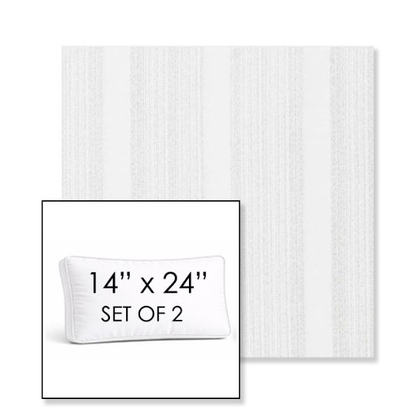 Picture of Compose Linen | Set of 2 | 14" x 24" Sunbrella Boxed Outdoor Throw Pillows with Premium Inserts
