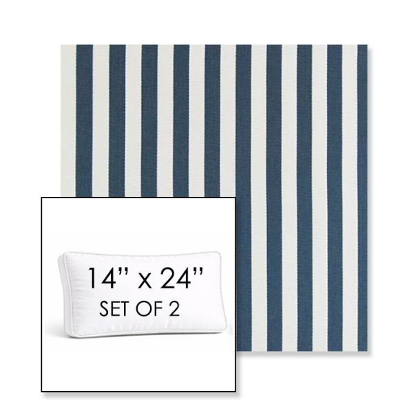 Picture of Costa Capris | Set of 2 | 14" x 24" Sunbrella Boxed Outdoor Throw Pillows with Premium Inserts