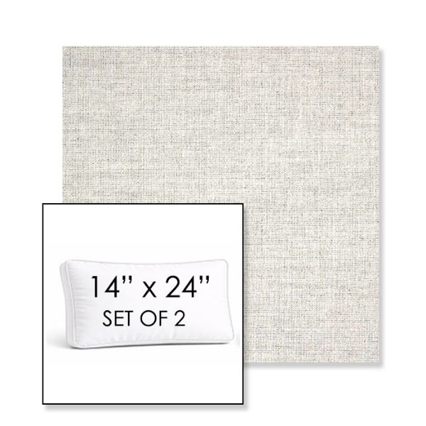 Picture of Crush Cloud | Set of 2 | 14" x 24" Sunbrella Boxed Outdoor Throw Pillows with Premium Inserts