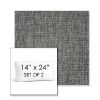 Picture of Crush Pewter | Set of 2 | 14" x 24" Sunbrella Boxed Outdoor Throw Pillows with Premium Inserts